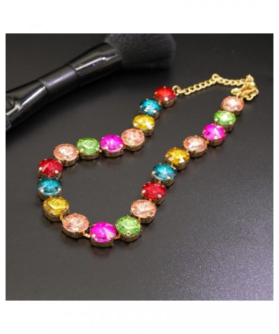 iSPECIALMulticolored Crystal rihinestone Necklace for Women, Celestial Harmony Enchanting Crystal Choker for Women Sparkling ...