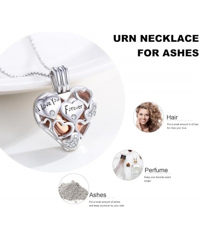 Heart Ashes Necklace 925 Sterling Silver Urn Necklace, Cremation Jewelry for Ashes Pendant, Memorial Jewelry Gifts for Women ...