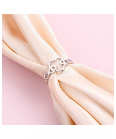 Sisters Rings, 925 Sterling Silver Always My Sister Forever My Friend Infinity Heart Sister Love Knot Ring Gift for Women Gir...