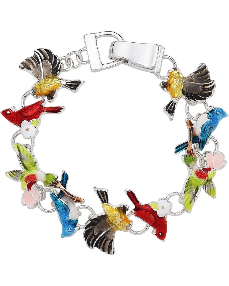 Cardinal Bluejay Hummingbird Yellow Finch Bird Lover Bracelet with Gift Box $13.48 Bracelets