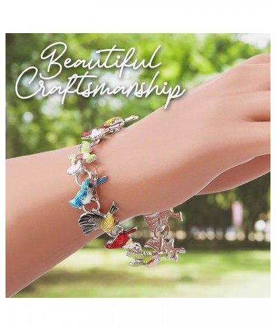 Cardinal Bluejay Hummingbird Yellow Finch Bird Lover Bracelet with Gift Box $13.48 Bracelets