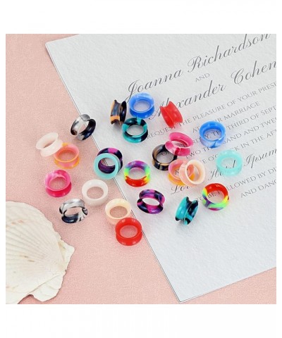 Silicone Ear Tunnels 16pcs-24pcs Flexible Flesh Gauges Plugs Ear Piercing Jewelry 2g-3/4 inch 24pcs, 5/8 $5.31 Body Jewelry