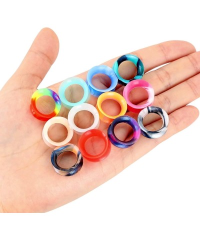 Silicone Ear Tunnels 16pcs-24pcs Flexible Flesh Gauges Plugs Ear Piercing Jewelry 2g-3/4 inch 24pcs, 5/8 $5.31 Body Jewelry