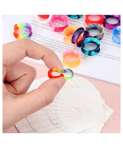 Silicone Ear Tunnels 16pcs-24pcs Flexible Flesh Gauges Plugs Ear Piercing Jewelry 2g-3/4 inch 24pcs, 5/8 $5.31 Body Jewelry