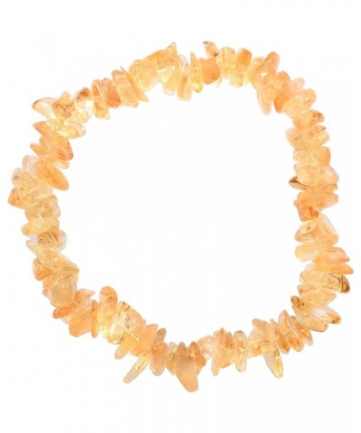 Charged Premium Natural Crystal Chip Bead Bracelet + Moroccan Selenite Charging Crystal [Included] Citrine $11.79 Bracelets