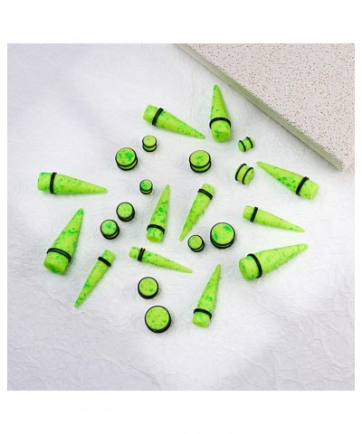 24pcs Acrylic Ear Tapers Plugs Colorful Spots Ear Stretching Kit Piering Jewelry Ear Gauge for Men Women 00g-13/16 inch Spots...