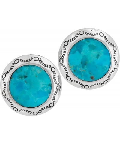 Turquoise Earrings 925 Sterling Silver & Genuine Gemstone Turquoise $31.32 Earrings