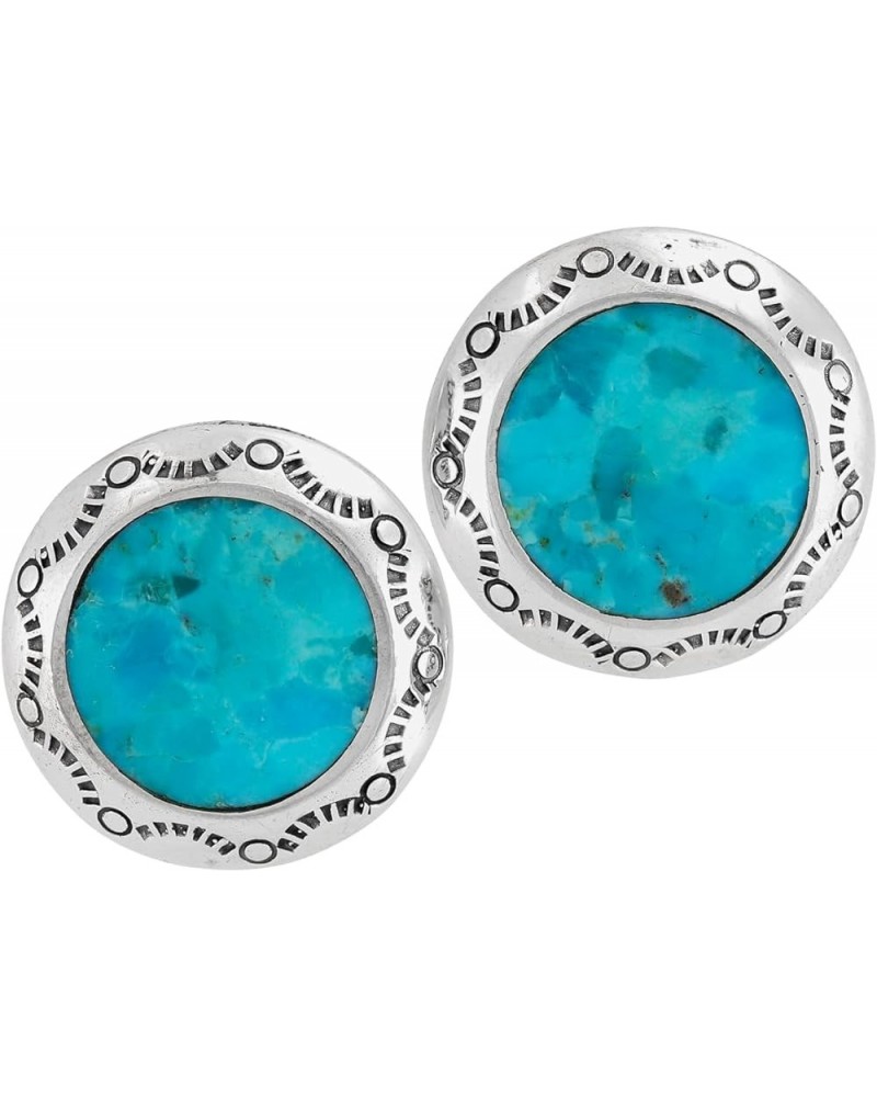 Turquoise Earrings 925 Sterling Silver & Genuine Gemstone Turquoise $31.32 Earrings