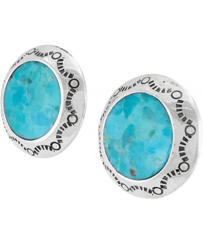 Turquoise Earrings 925 Sterling Silver & Genuine Gemstone Turquoise $31.32 Earrings