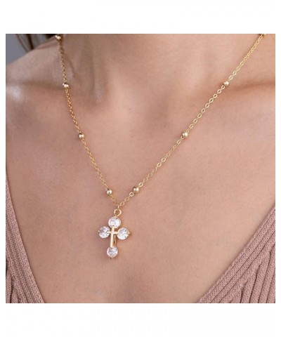 Silver Cross Necklace for Women Gold Cross Necklace for Women Cross Necklace Woman Cross Pandent Herringbone Necklace for Wom...