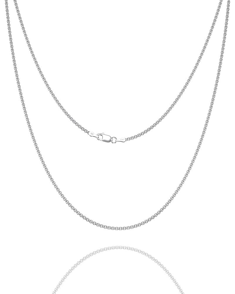 925 Sterling Silver Box Chain 2/3/4/5mm Necklace for Men Silver Link Chain for Women 16/18/20/22/24/26/30 Inches 30 2mm Silve...