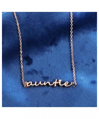 Auntie Letter Necklace Name Necklace for Aunt New Aunt Gift Auntie Gift from Niece Nephew Aunt Necklace with Message Gift Car...