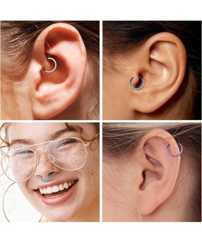 Septum Ring Septum Jewelry Septum Clicker Daith Rook Helix Conch Tragus Piercing Jewelry 316L Surgical Steel Nose Ring Hoop C...