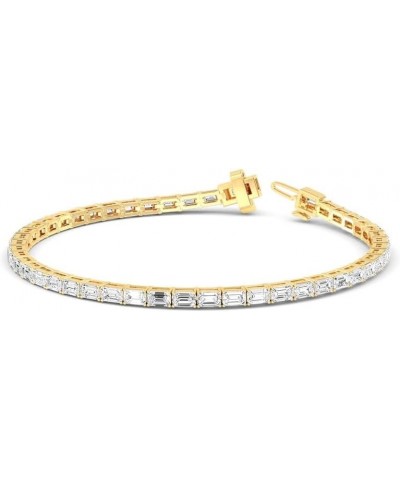 1-20 Carat (ctw) White Gold Emerald Cut LAB GROWN Diamond Bracelets (Color E-F Clarity VS2-SI1) Yellow Gold 7.0 carats $1.00 ...