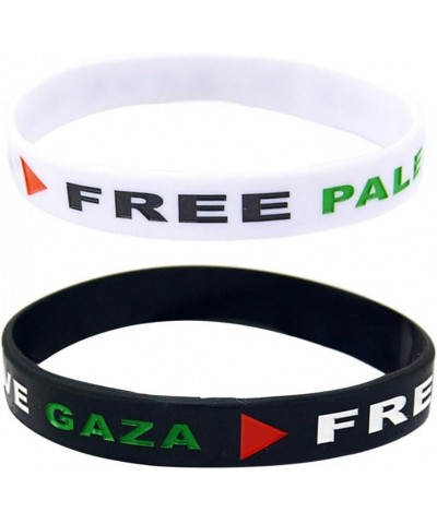 Free Palestine Bracelet,Sports Silicone Free Palestine Wristbands,Save Gaza Palestine Flag Bracelets,Water-proof Rubber Pales...