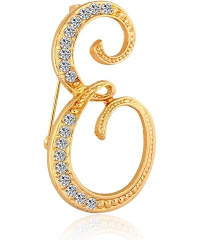 Letter Brooch Pins Initial Rhinestone Brooch for Women Crafts,Rhinestone Crystal Lapel Pin Brooches Gold A-Z 26 Letters 1PCS-...