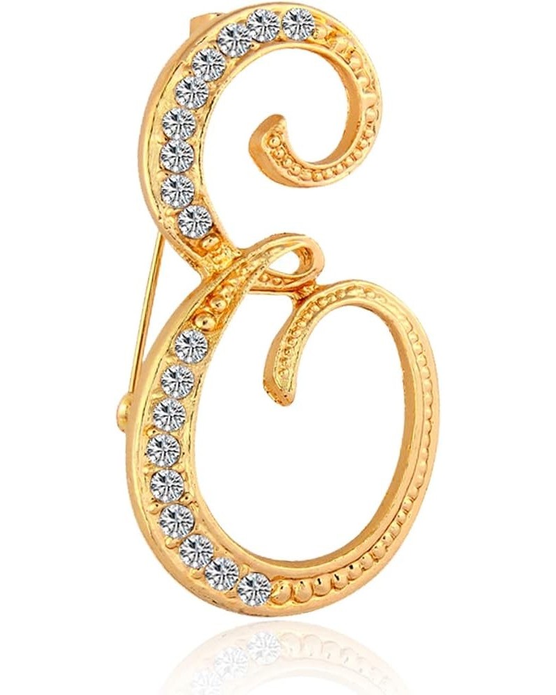 Letter Brooch Pins Initial Rhinestone Brooch for Women Crafts,Rhinestone Crystal Lapel Pin Brooches Gold A-Z 26 Letters 1PCS-...