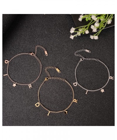 Custom Letter Name Anklet for Women in Gold, Silver and Rose Gold | Name Anklet Personalized | Anklet with Your Name | Multip...