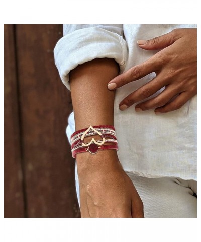 Boho Leather Wrap Bracelets for Women Cute Stackable Heart Summer Bracelets for Women Trendy 2024 Mothers Day Gifts B34:Fashi...