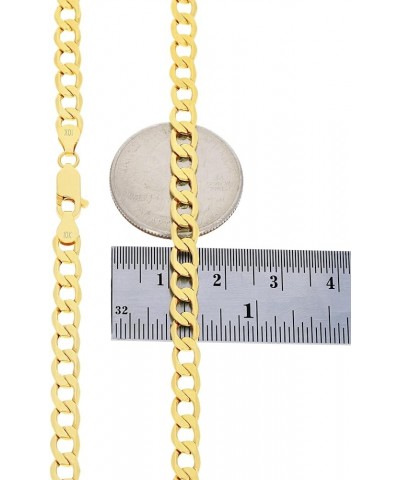 10k Yellow Gold 5.5mm Cuban Curb Link Chain Pendant Necklace, Mens Womens Jewelry 16" 18" 20" 22" 24" 26" 28" 30 20 $210.27 N...