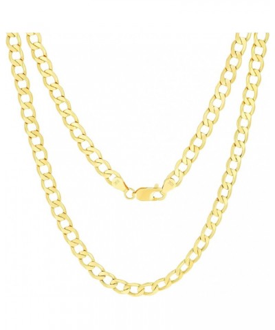 10k Yellow Gold 5.5mm Cuban Curb Link Chain Pendant Necklace, Mens Womens Jewelry 16" 18" 20" 22" 24" 26" 28" 30 20 $210.27 N...