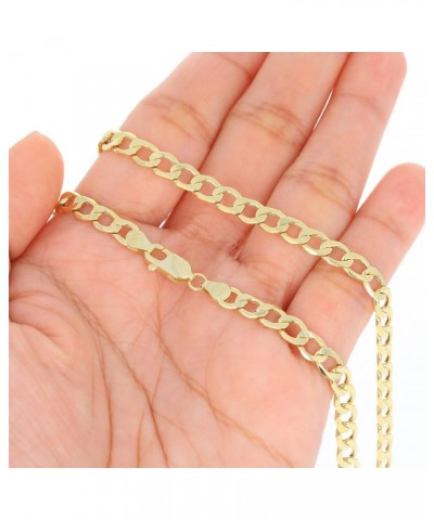 10k Yellow Gold 5.5mm Cuban Curb Link Chain Pendant Necklace, Mens Womens Jewelry 16" 18" 20" 22" 24" 26" 28" 30 20 $210.27 N...