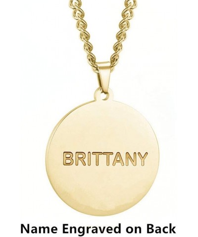 Personalized Name Necklace Engraved Custom Any Number And Names Sport Ball Jewelry Golf gold $15.01 Necklaces