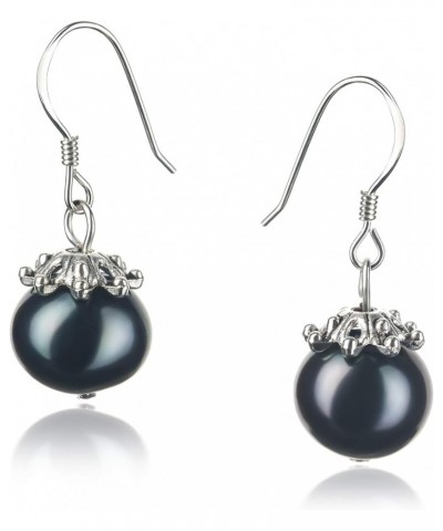 Connor 8-9mm A Quality Freshwater 925 Sterling Silver Cultured Pearl Earring Pair For Women black $22.00 Earrings