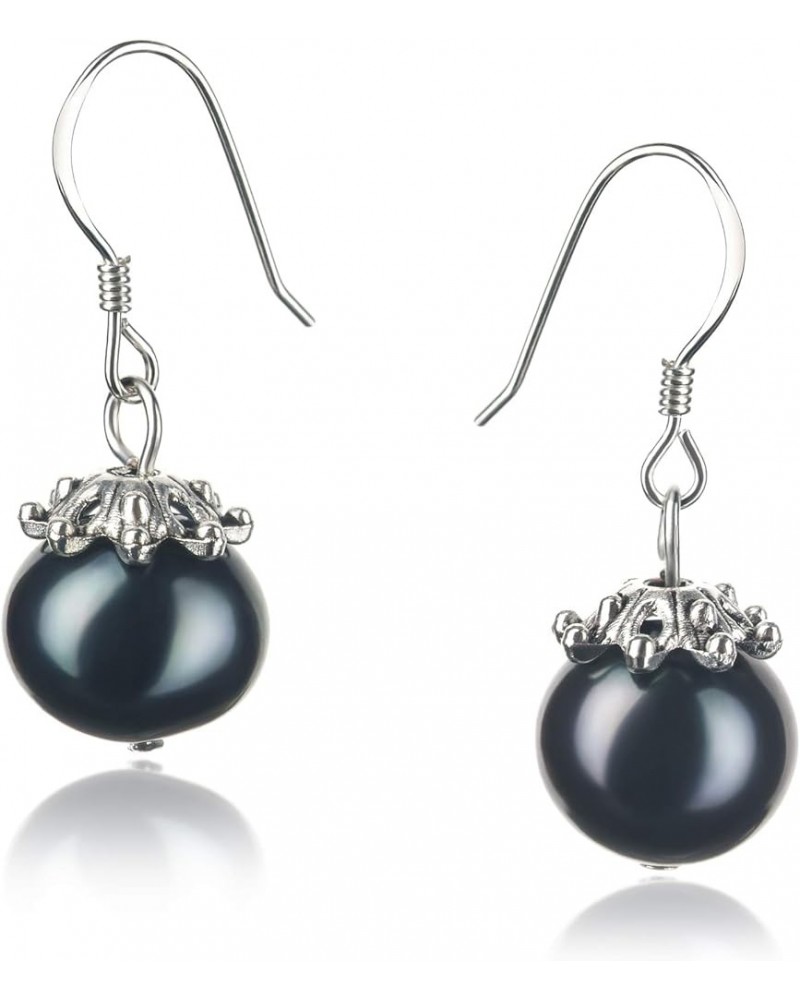 Connor 8-9mm A Quality Freshwater 925 Sterling Silver Cultured Pearl Earring Pair For Women black $22.00 Earrings