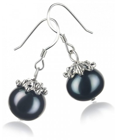 Connor 8-9mm A Quality Freshwater 925 Sterling Silver Cultured Pearl Earring Pair For Women black $22.00 Earrings