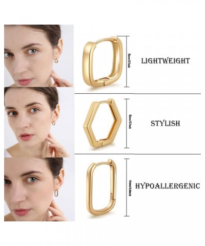 3 Pairs 14K Gold Huggie Hoop Earrings for Women, Small Silver Huggie Earring for women Girls Rose Gold Plated Hoops Gift for ...