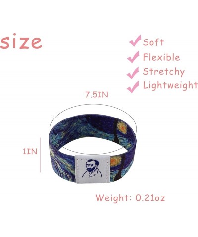 4 Pieces Stretch Wristband for Women Positive Inspirational Bracelet Comfy Sports Reversible Wristband Y2K Gifts for Men Teen...