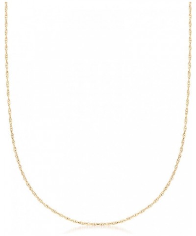 Italian 1mm 14kt Yellow Gold Rope-Chain Necklace 16 Inches $81.07 Necklaces