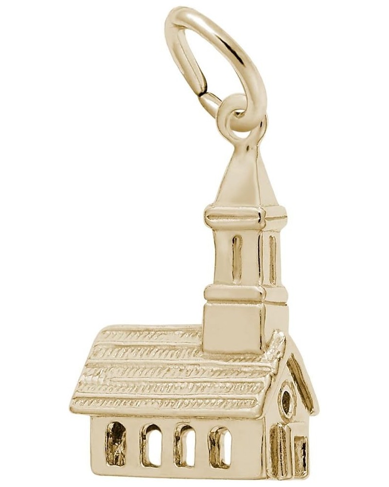 Church Charm, Charms for Bracelets and Necklaces Yellow Gold $22.20 Bracelets