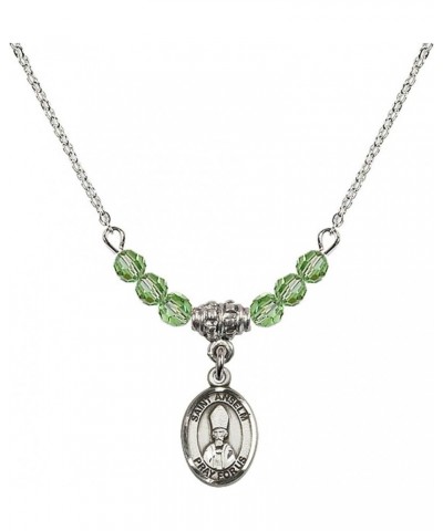 August Birth Month Bead Necklace with Catholic Patron Saint Petite Charm, 18 Inch Saint Anselm of Canterbury $33.24 Necklaces