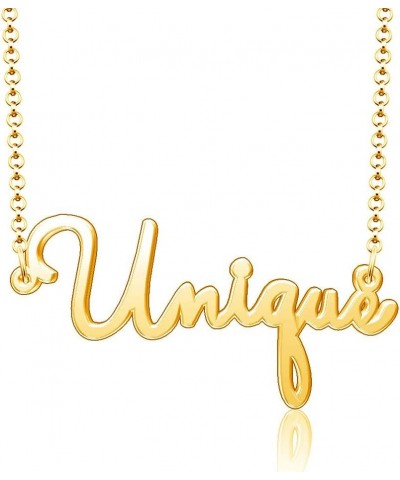 18k Gold Plated Personalized Jewelry Inspirational Words Custom Name Necklace Unique $9.00 Necklaces