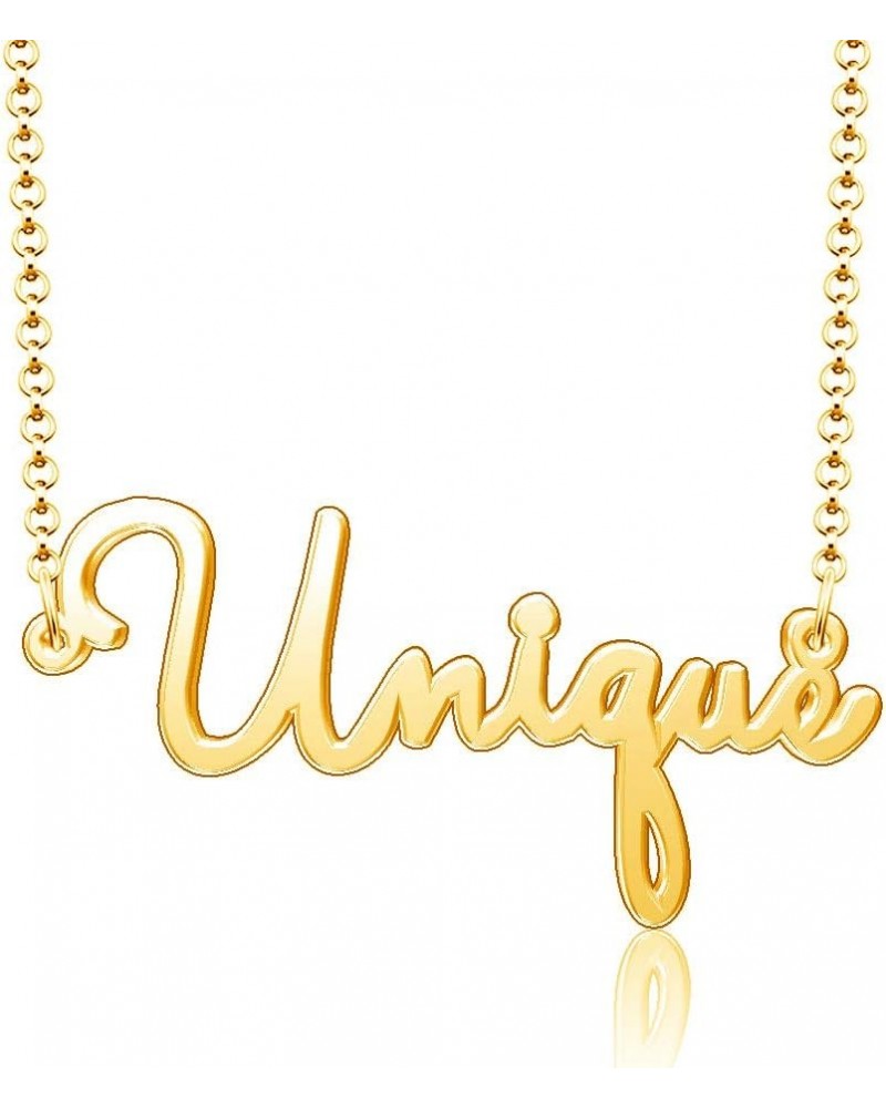 18k Gold Plated Personalized Jewelry Inspirational Words Custom Name Necklace Unique $9.00 Necklaces