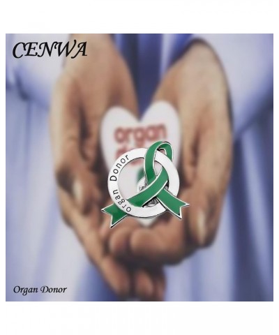 Organ Donor Jewelry Organ Donor Gift Organ Donation Awareness Gift Organ Donor Green Ribbon Pin Organ Donor bp $10.54 Necklaces