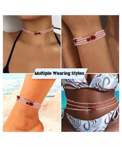 African Crystal Waist Beads for Women Stretching 3Pcs Stone Belly Beads Colorful Handmade Beaded Waist Jewelry Accessories Bo...