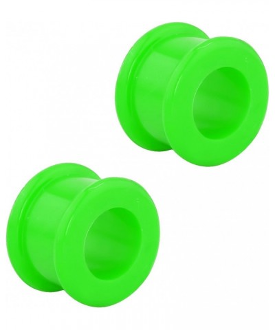 Pair 3/4" (19MM) GREEN SILICONE FLAT FLARE TUNNELS Double Flare Gauges Thin Soft Flexible Flesh Plugs (2pcs) $5.58 Body Jewelry