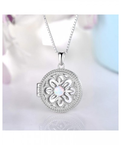 Women's Photo Locket Pendant Solid 925 Silver with 45+5 CM Necklace, In Jewellery Gift Box Natural Opal Locket $36.80 Necklaces