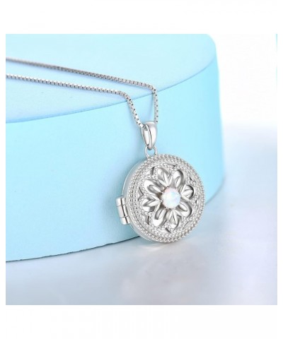 Women's Photo Locket Pendant Solid 925 Silver with 45+5 CM Necklace, In Jewellery Gift Box Natural Opal Locket $36.80 Necklaces