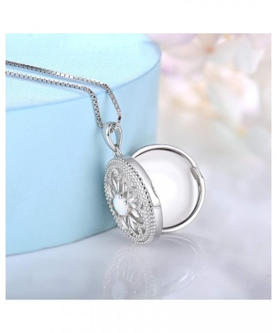 Women's Photo Locket Pendant Solid 925 Silver with 45+5 CM Necklace, In Jewellery Gift Box Natural Opal Locket $36.80 Necklaces