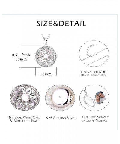 Women's Photo Locket Pendant Solid 925 Silver with 45+5 CM Necklace, In Jewellery Gift Box Natural Opal Locket $36.80 Necklaces