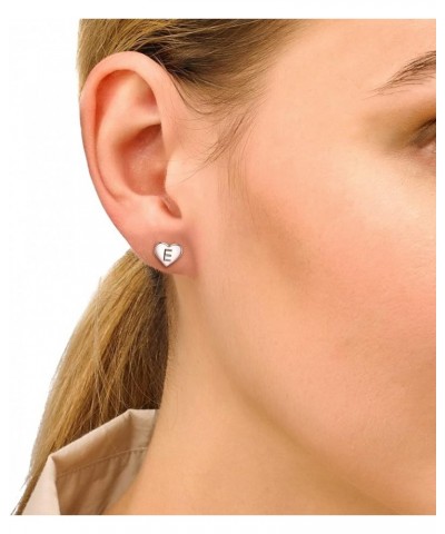 925 Sterling Silver Heart Letter Stud Earrings for Women Initial Earring for Girls with Gift Packaging H $10.06 Earrings