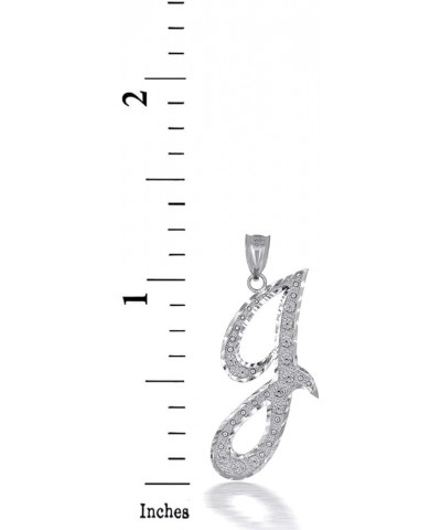 Certified Sterling Silver Script Initial Letters "A-Z" Pendant Charm Necklace J $13.49 Pendants