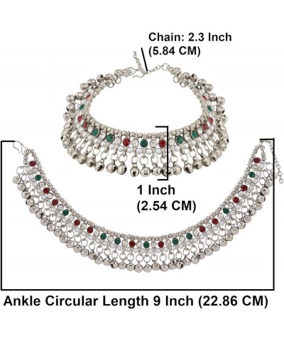 Indian Bollywood Faux Kundan Pearl Wedding Bridal Anklet Pair with Bells Bracelet PayPal Foot Jewelry Style 7 $12.41 Anklets