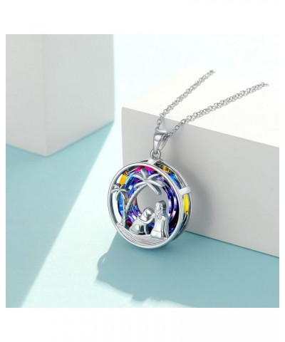 Dog Gifts Dog Necklace for Women Sterling Silver Dog Pendant Necklace with Crystal Dog Memorial Gifts Fashion Jewelry Birthda...