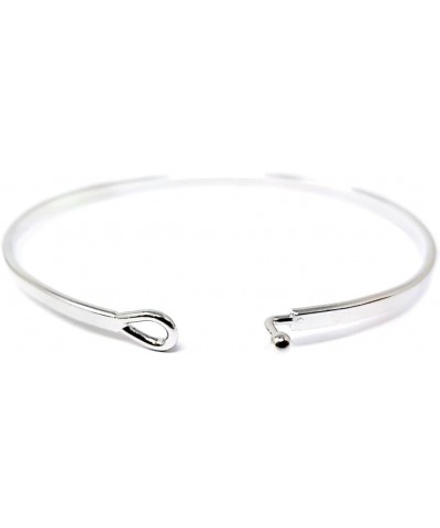 Inspirational Bracelets for Personalized Gifts Positive Message Engraved Thin Bangle Hook Bracelet SPEAK OUT - SILVER $8.15 B...