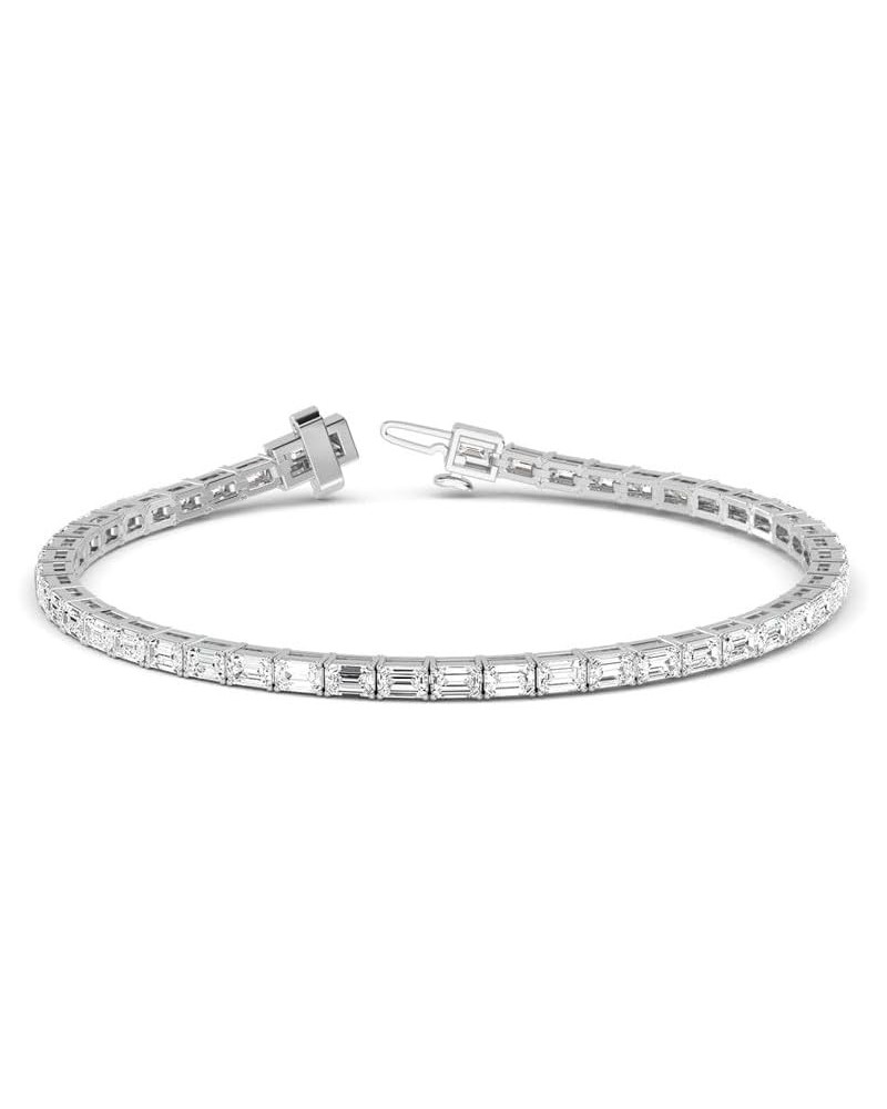 1-20 Carat (ctw) White Gold Emerald Cut LAB GROWN Diamond Bracelets (Color E-F Clarity VS2-SI1) Platinum 2.5 carats $1.00 Bra...